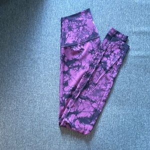 Lululemon purple tie dye leggings